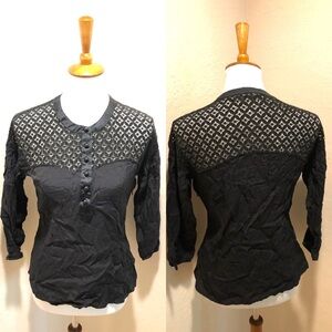 {Anthro} Girls from Savoy Black blouse